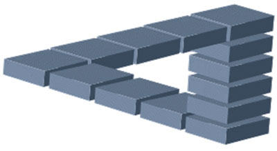 Optical illusion bricks