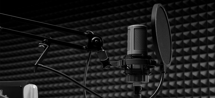 Microphone in studio